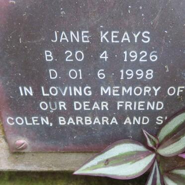 KEAYS Jane 1926-1998