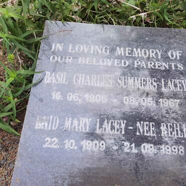 LACEY Basil Charles Summers 1906-1967 & Enid Mary REILLY 1909-1998