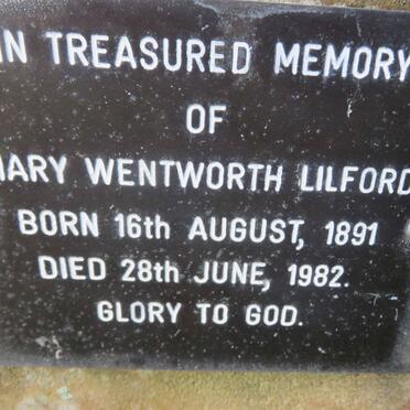 LILFORD Mary Wentworth 1891-1982