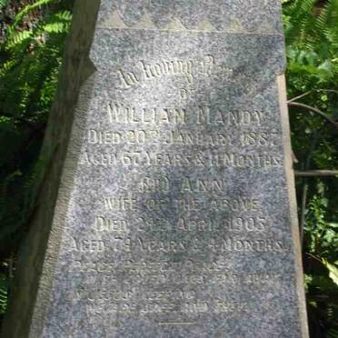 MANDY Willian -1887 &amp; Ann -1903
