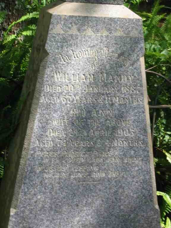 MANDY Willian -1887 &amp; Ann -1903