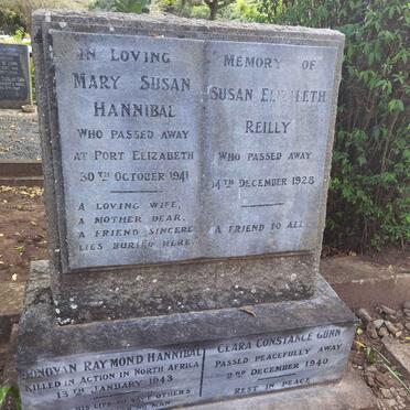 REILLY Susan Elizabeth -1928 :: GUNN Clara Constance -1940 :: HANNIBAL Mary Susan -1941 :: HANNIBAL Donovan Raymond -1943