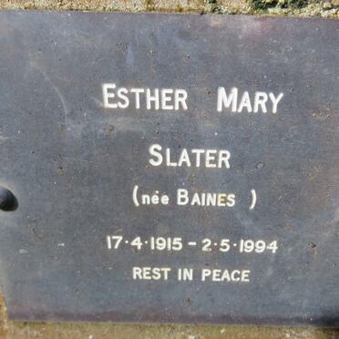 SLATER Esther Mary nee BAINES 1915-1994