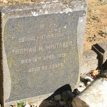 WHITAKER Thomas H. -1920