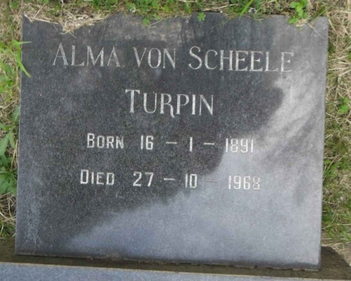 TURPIN Alma Von Scheele 1891-1968