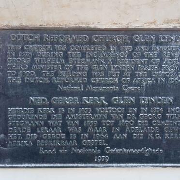 05. NG Kerk Glen Lynden plaque
