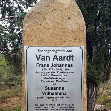 AARDT Frans Johannes, van 1777-1856 &amp; Susanna Wilhelmina TREGART 1780-1825