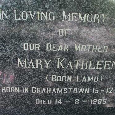 ? Mary Kathleen nee LAMB 1907-1985