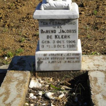 KLERK Barend Jacobus, de 1906-1907