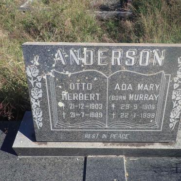 ANDERSON Otto Herbert 1903-1989 &amp; Ada Mary MURRAY 1909-1998