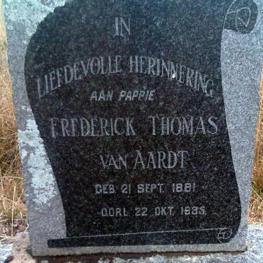 AARDT Frederick Thomas, van 1881-1935