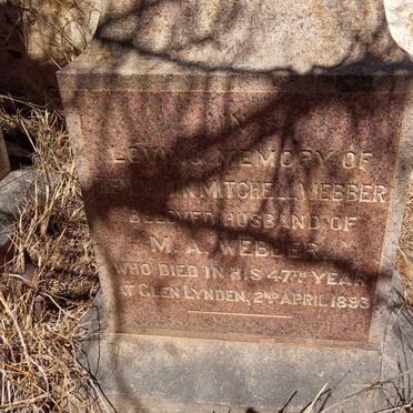 WEBBER Benjamin Mitchell -1893