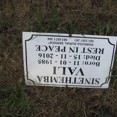 VALI Sinethemba 1985-2016