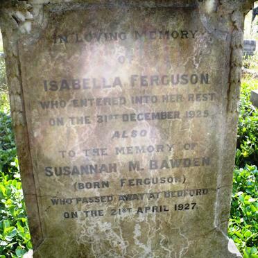 BAWDEN Susannah M. nee FERGUSON -1927