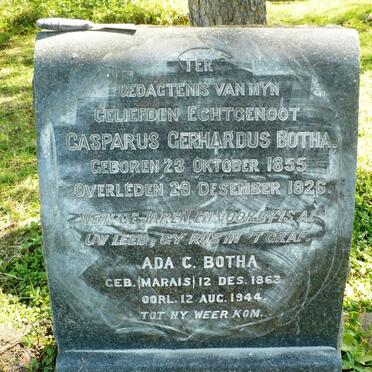 BOTHA Casparus Gerhardus 1855-1926 &amp; Ada C. MARAIS 1863-1944