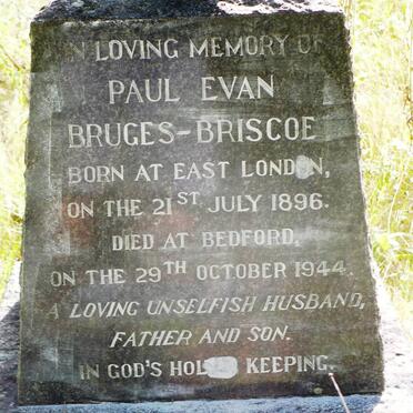 BRISCOE Paul Evan, BRUGES 1896-1944 :: BRISCOE Sybil Edmee -1990