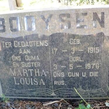 BOOYSEN Martha Louisa 1915-1976