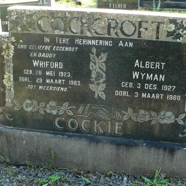 COCKROFT Wriford 1923-1963 :: COCKROFT Albert Wyman 1927-1980
