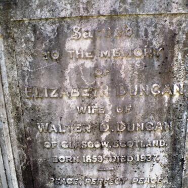 DUNCAN Elizabeth 1959-1937