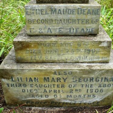 DEANE Ethel Maude 1903-1903 :: DEANE Lilian Mary Georgina -1906