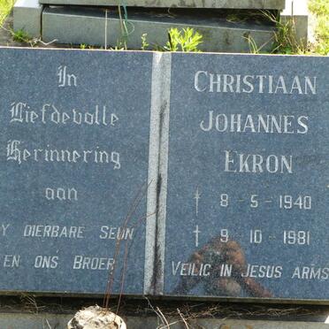EKRON Christiaan Johannes 1940-1981