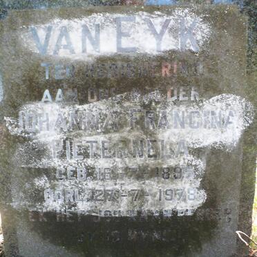 EYK Johanna Francina Pieternela, van 1895-1978