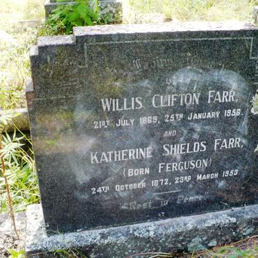 FARR Willis Clifton 1869-1956 &amp; Katherine Shields FERGUSON 1872-1953