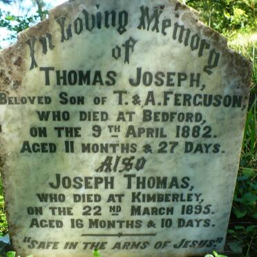 FERGUSON Thomas Joseph -1882 :: FERGUSON Joseph Thomas -1895