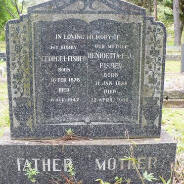 FISHER George L. 1878-1947 &amp; Henrietta E.J. 1888-1968