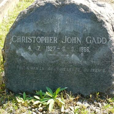 GADD Christopher John 1927-1966