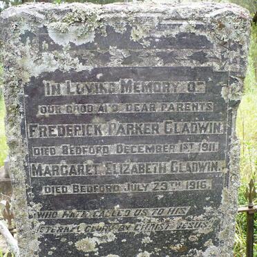 GLADWIN Frederick Parker -1911 &amp; Margaret Elizabeth -1916