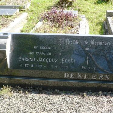 KLERK Barend Jacobus, de 1918-1996