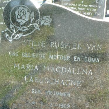 LABUSCHAGNE Maria Magdalena nee BRUMMER 1909-1998