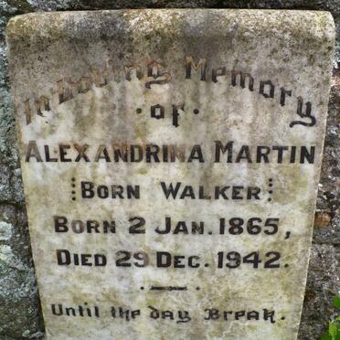 MARTIN Alexandrina nee WALKER 1865-1942