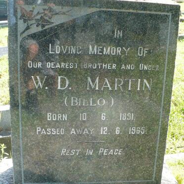 MARTIN W.D. 1891-1965