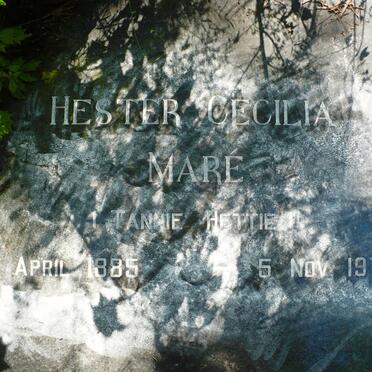 MARE Hester Cecilia 1885-1978