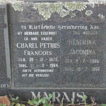 MARAIS Charel Petrus Francois 1878-1964 &amp; Hendrina Jacomina 1886-1966