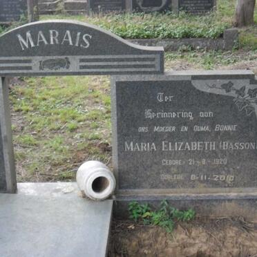 MARAIS Nicholas Bernard 1919-1981 &amp; Maria Elizabeth BASSON 1920-2010