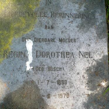 NEL Regina Dorothea nee BOSCH 1890-1970