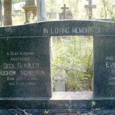 NICHOLSON Cecil Charles Rochow 1890-1966 &amp; Evelyn Mary 1895-1978