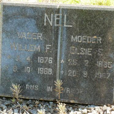 NEL Willem F. 1876-1968 &amp; Elsie S. 1885-1967