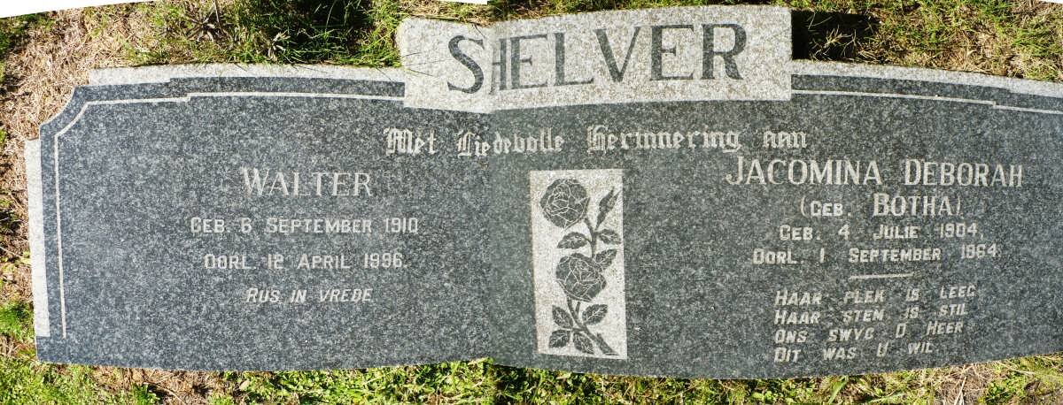 SHELVER Walter 1910-1996 &amp; Jacomina Debora BOTHA 1904-1964