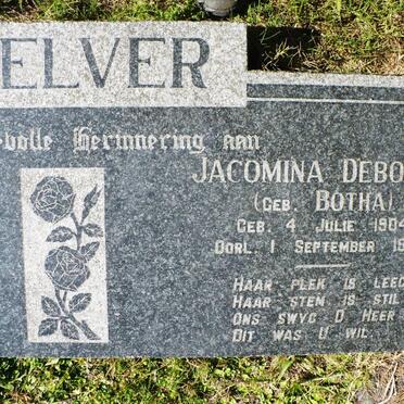 SHELVER Walter 1910-1996 &amp; Jacomina Debora BOTHA 1904-1964