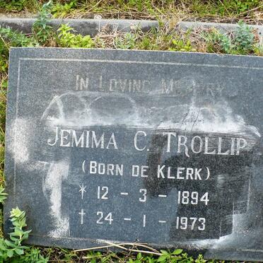 TROLLIP Jemima C. nee DE KLERK 1894-1973