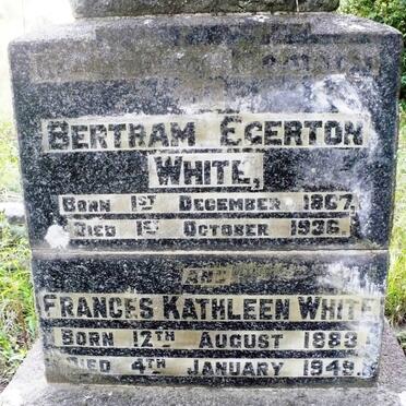 WHITE Bertram Egerton 1867-1936 &amp; Francis Kathleen 1883-1949