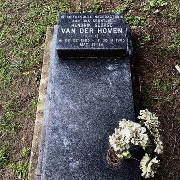 HOVEN Hendrik George, van der 1985-1985