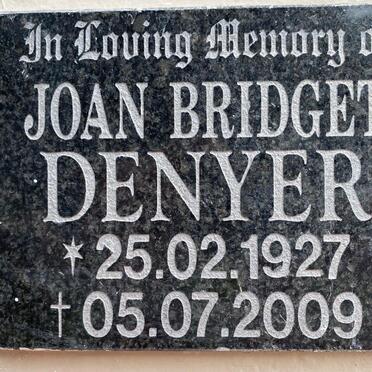 DENYER Joan Bridget 1927-2009