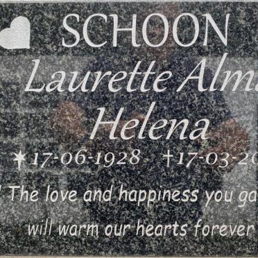 SCHOON Laurette Alma Helena 1928-2018