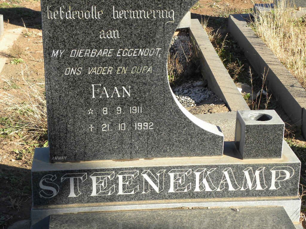 STEENEKAMP Faan 1911-1992