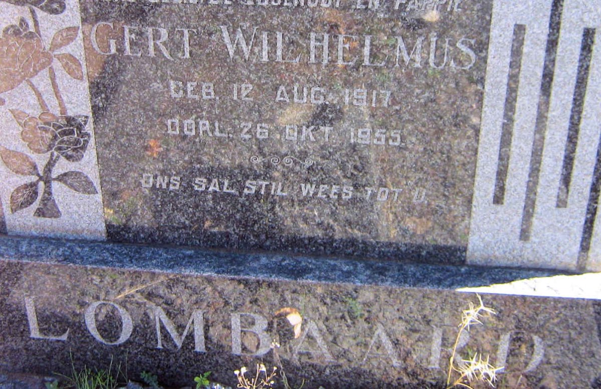 LOMBAARD Gert Wilhelmus 1917-1955